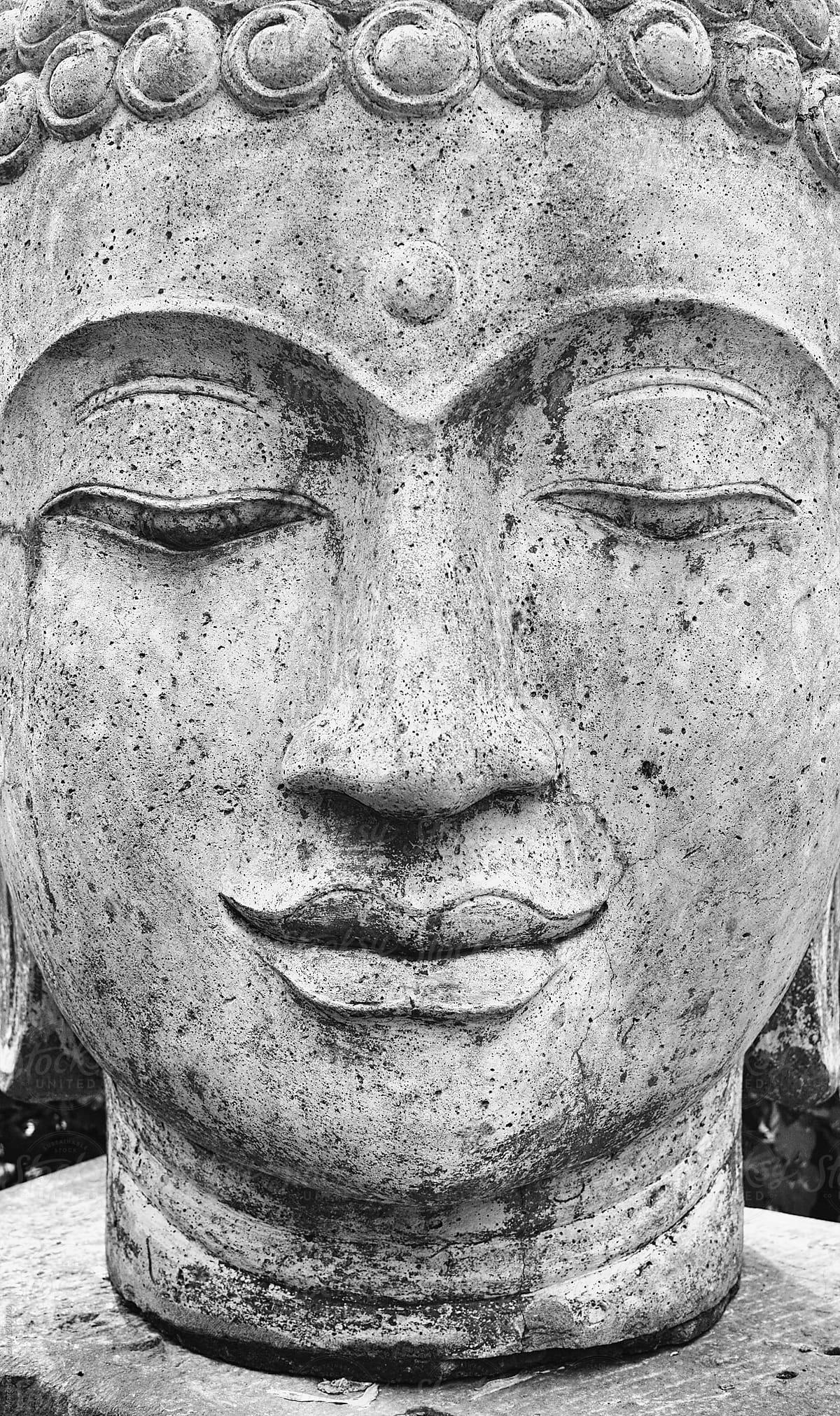 Close up of giant buddha statue