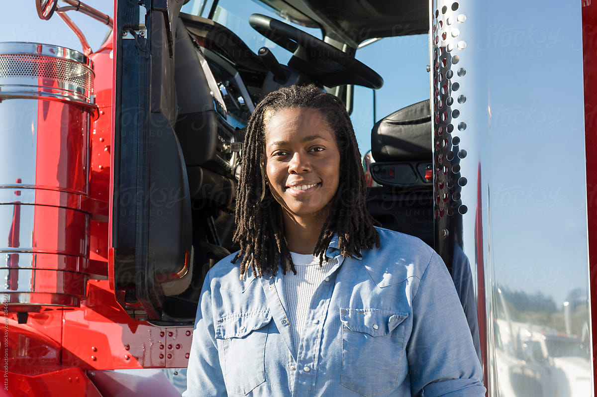 Female truck driver.