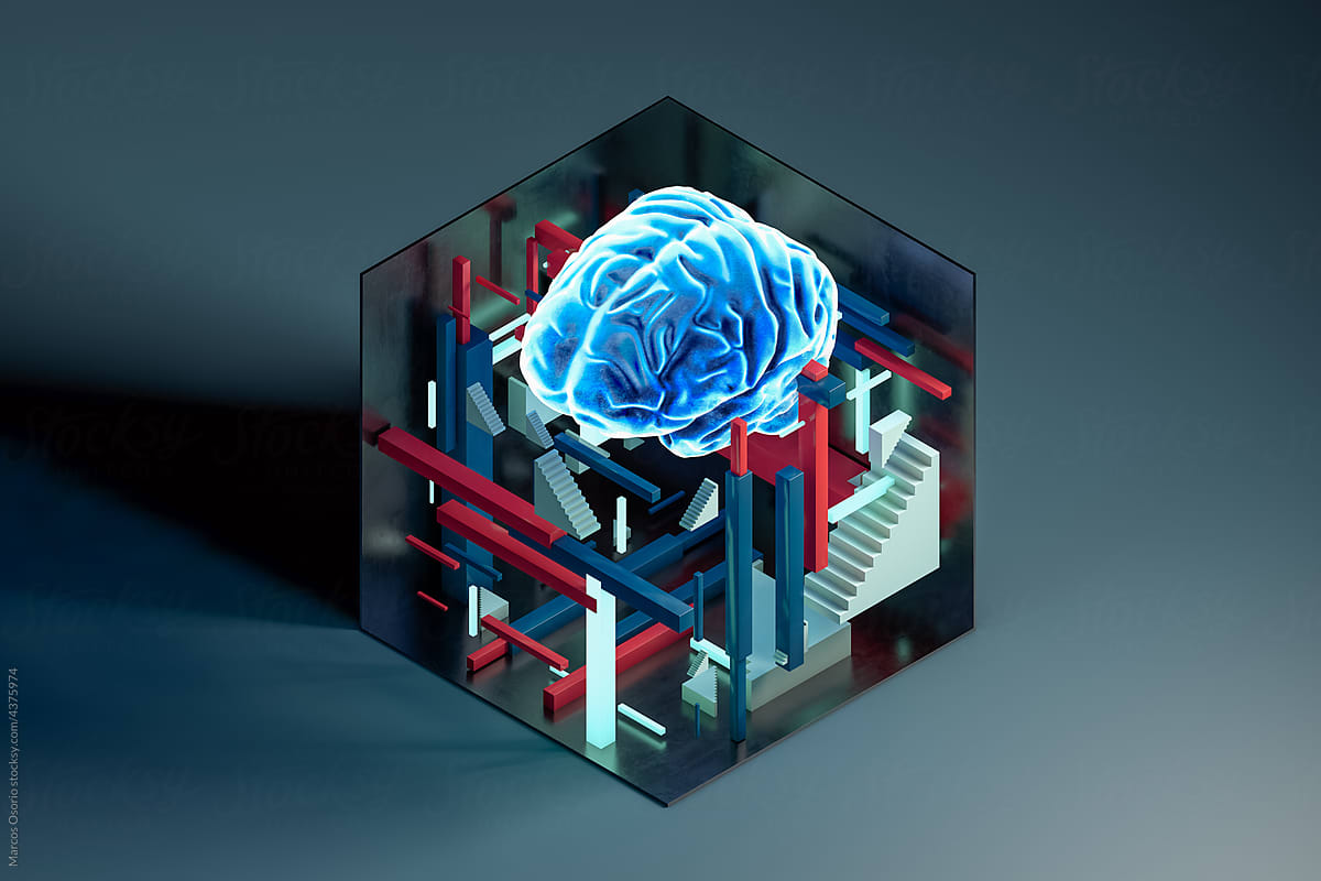 Brain representing AI