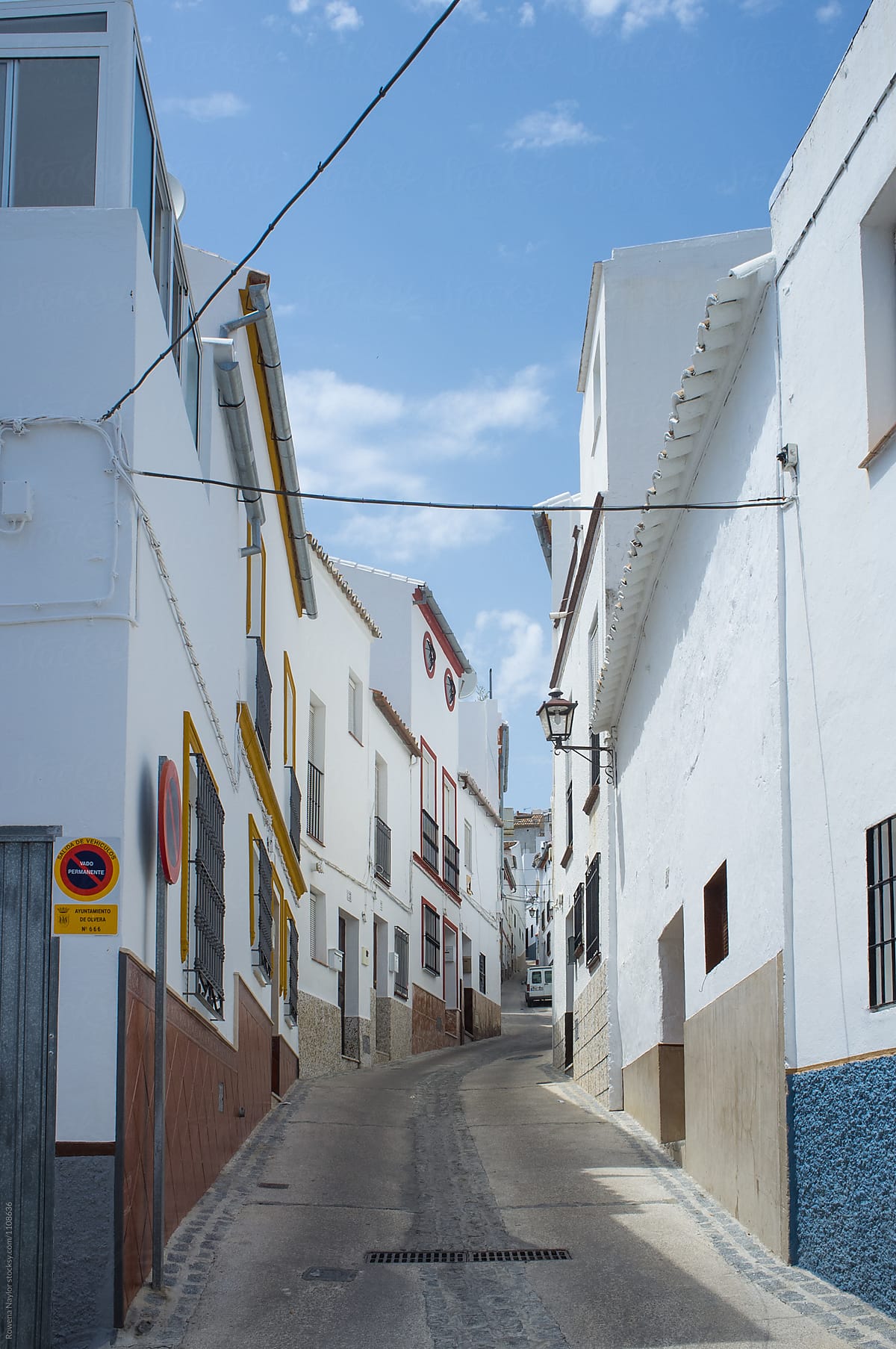 Narrow street in small Spanish village