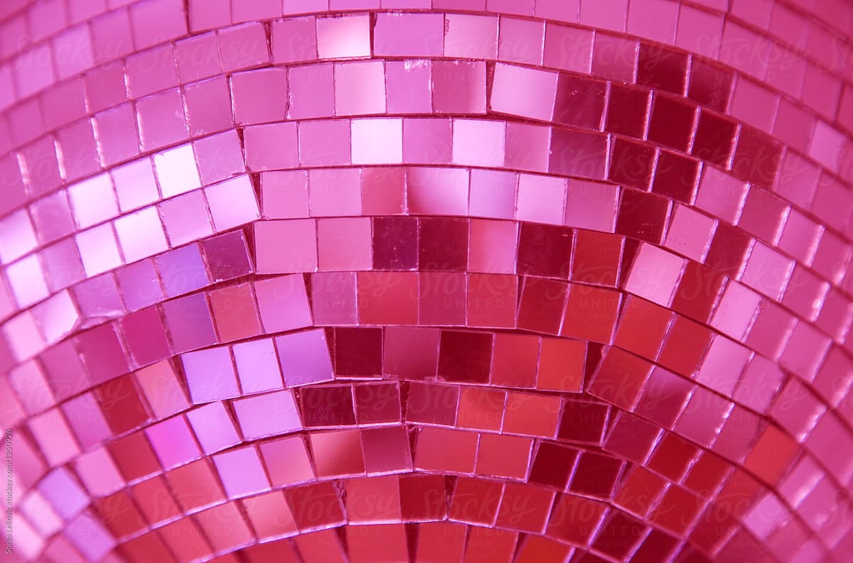 Pink Disco Ball Background by Stocksy Contributor Sonja Lekovic