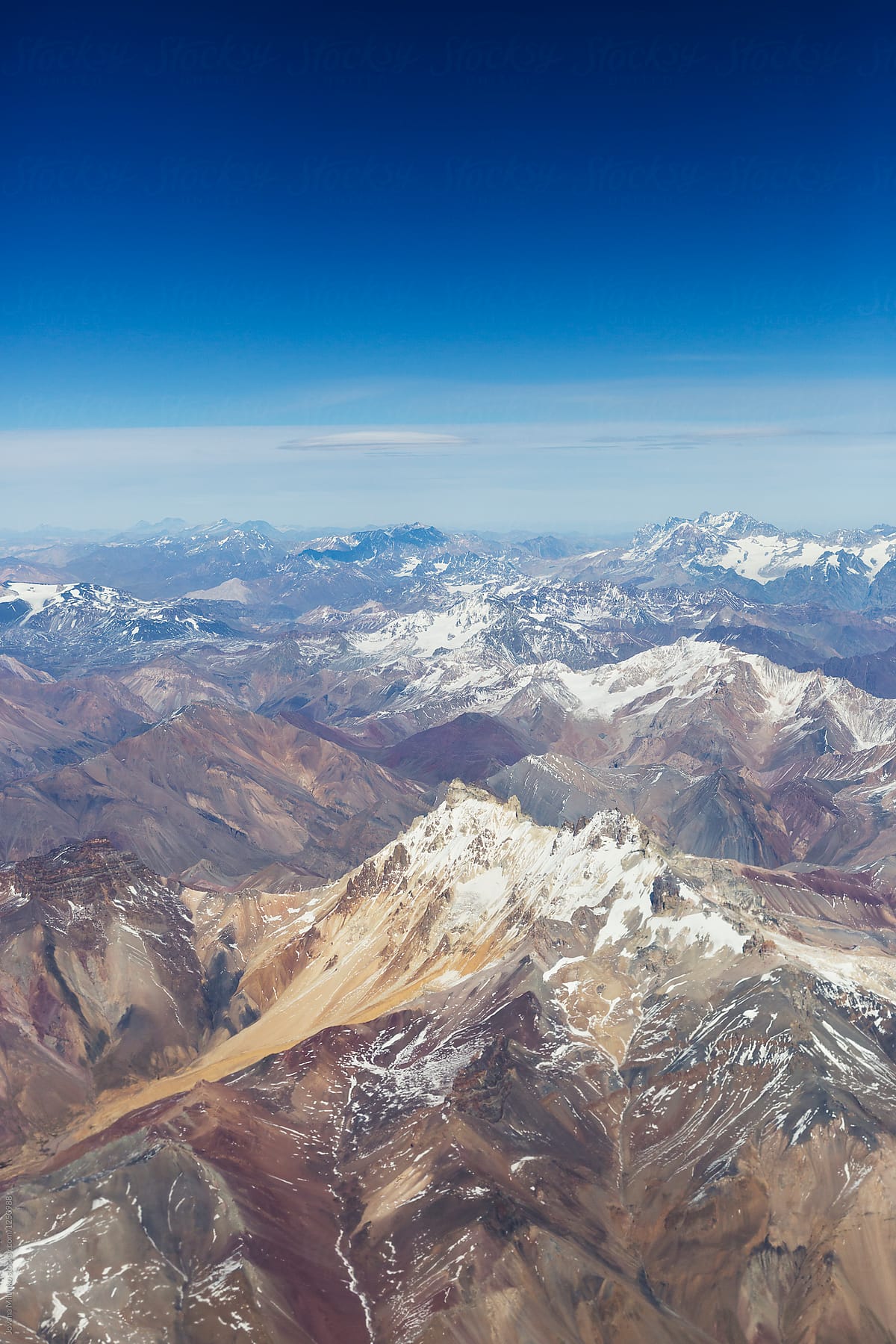 Aerial view of Andean mountains