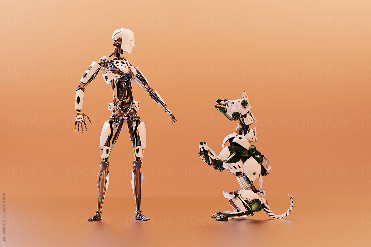 Robot dog series: android and dog