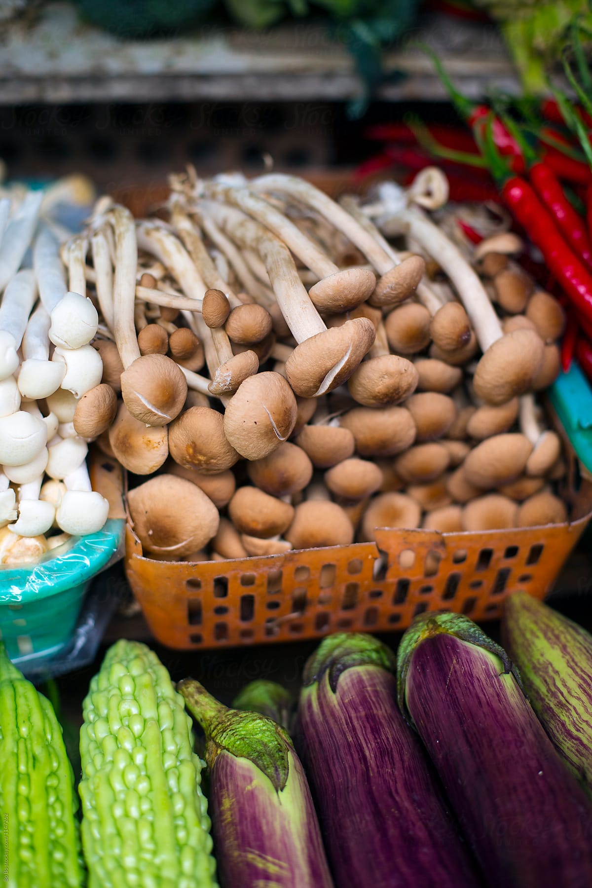 vegetables on Chinese fresh market