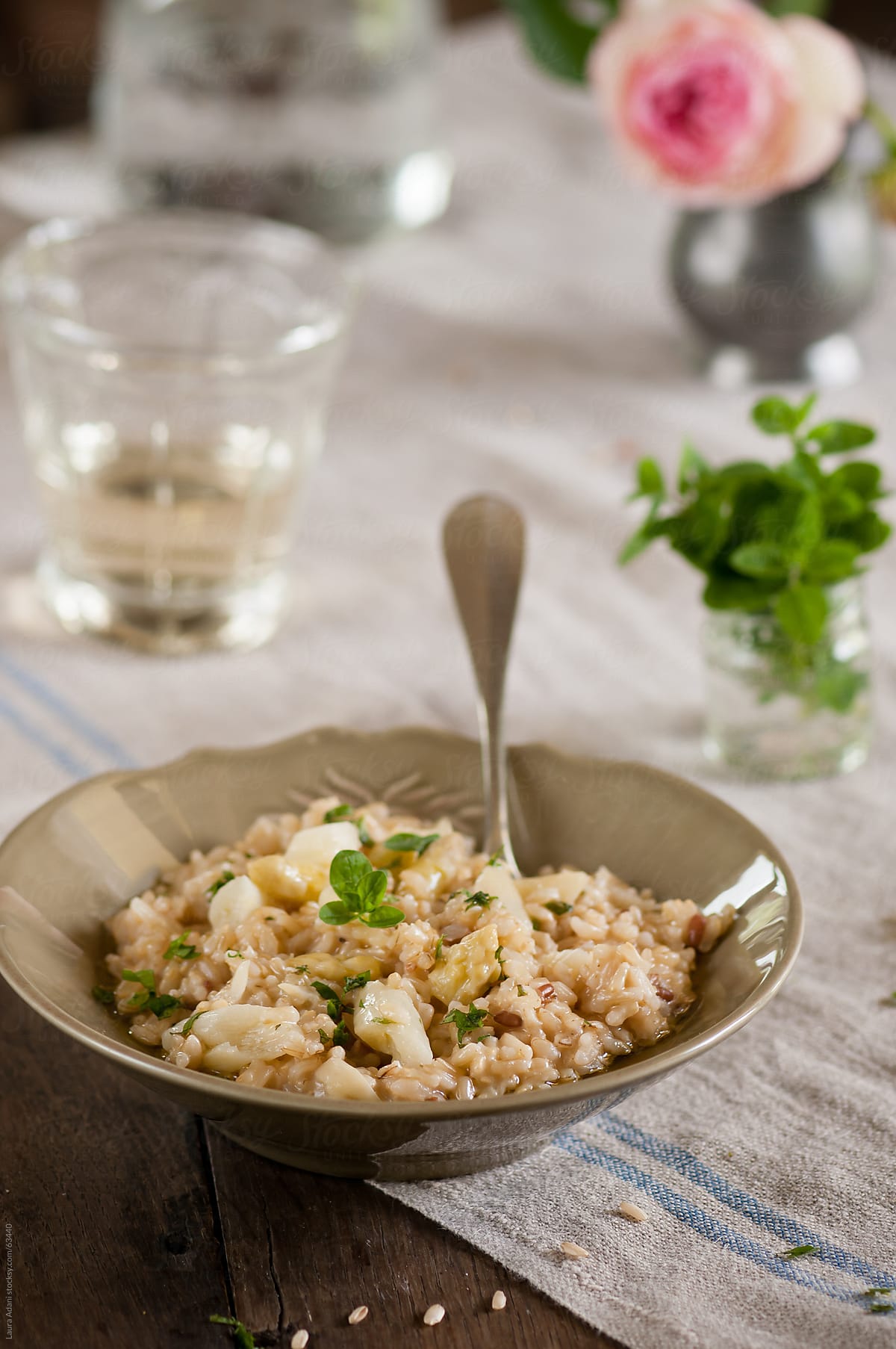 risotto with white asparagus