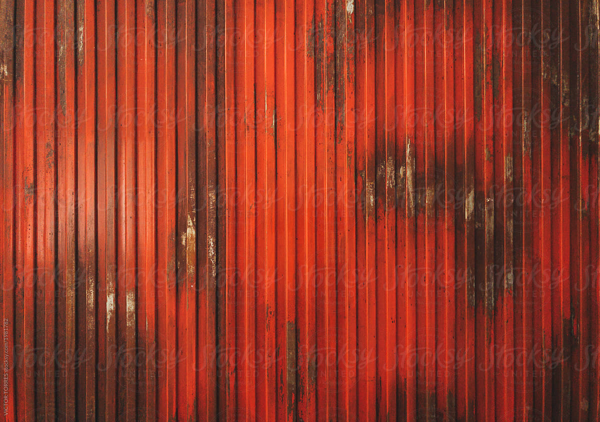 Red Metallic Stripped Background