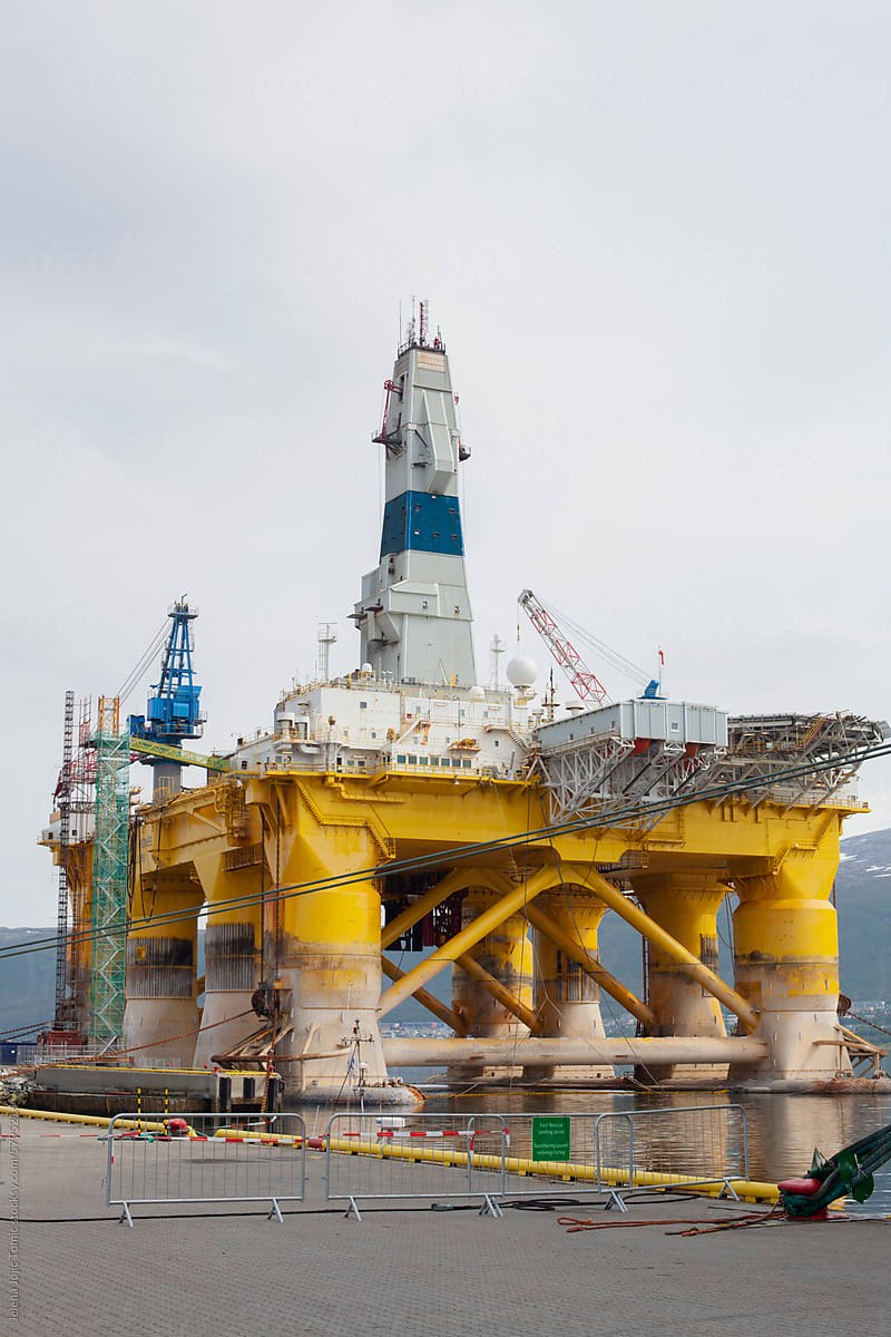Oil drilling rig in Tromso, Norway