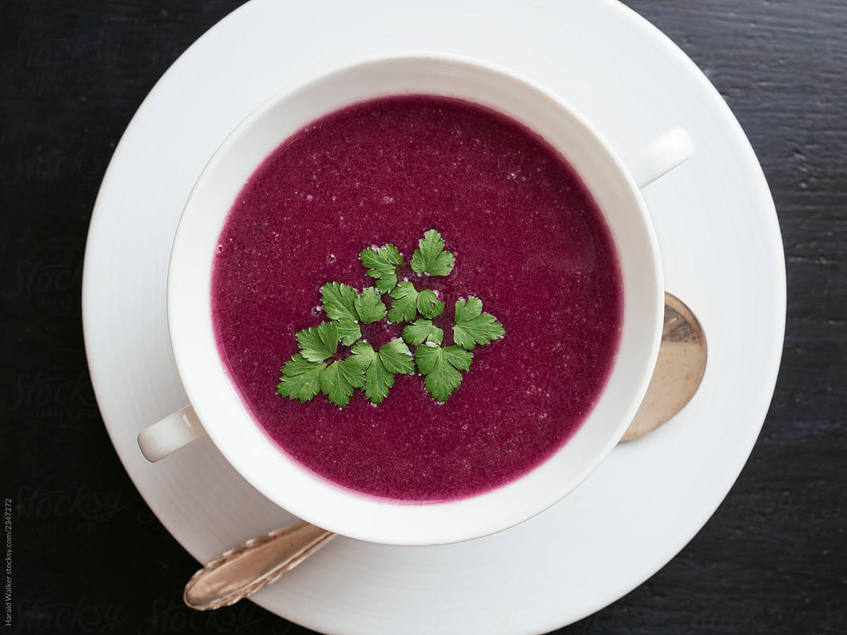 Purple Cabbage and Potato Soup