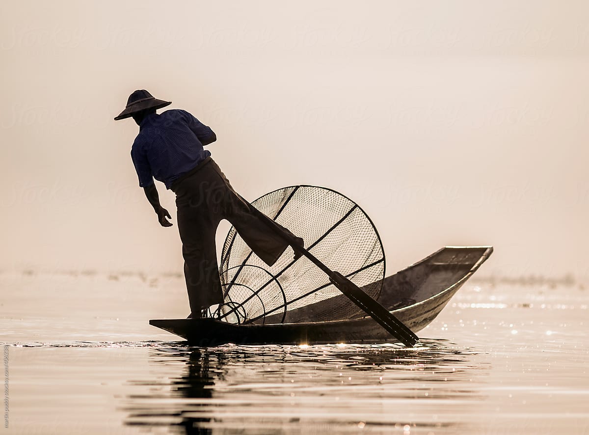 traditional fisherman on Inle lake