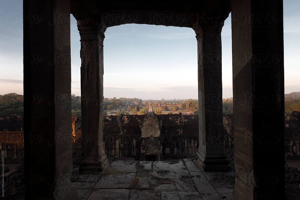 View from Angkor Wat main tower