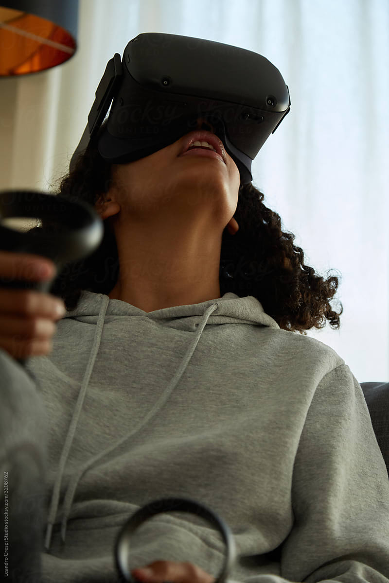 In the couch relaxing VR experience