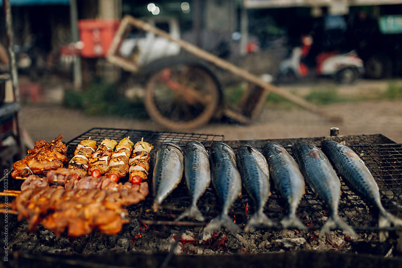Grilled Street food in Thailand