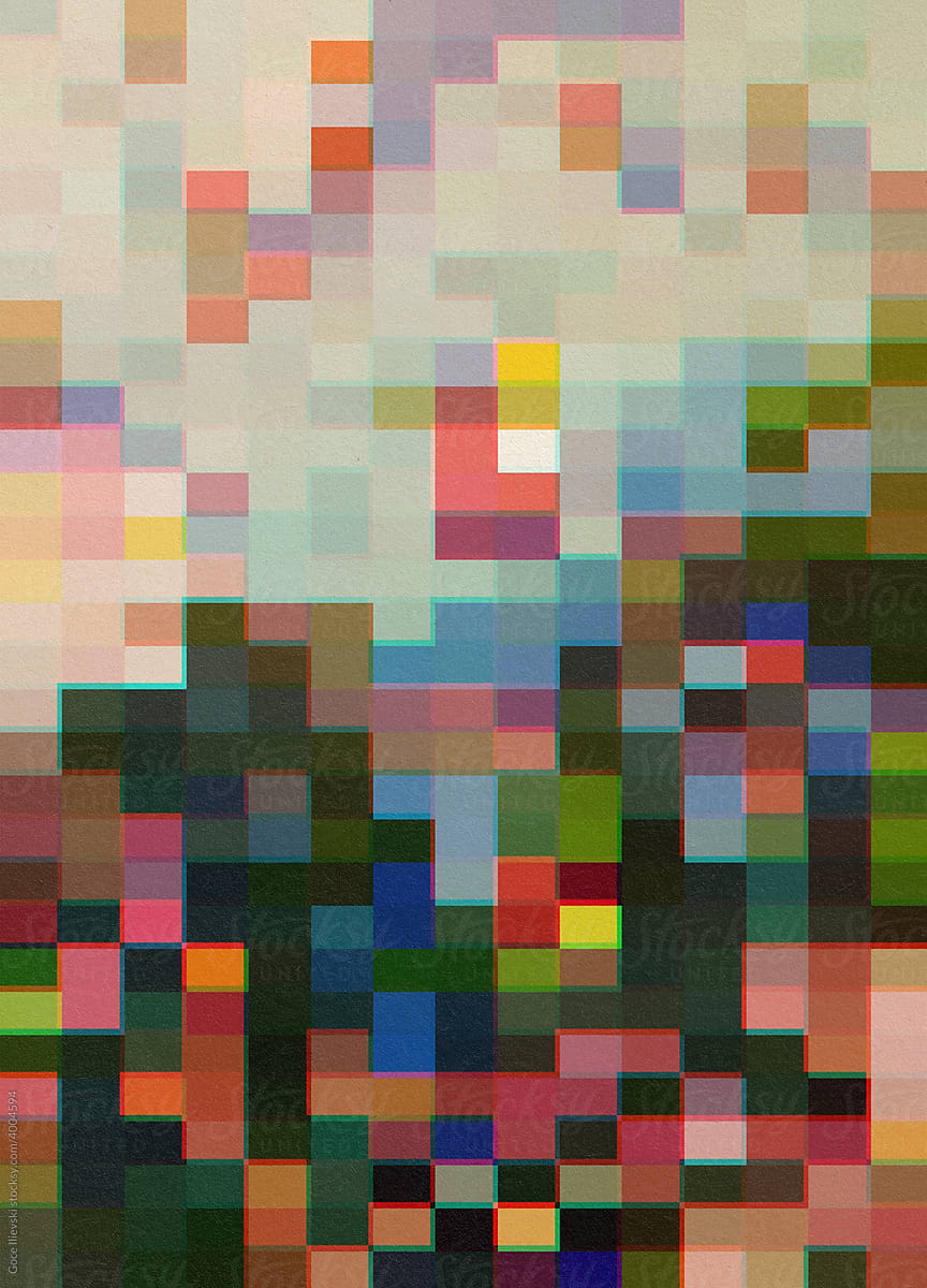 Colorful Pixel Landscape