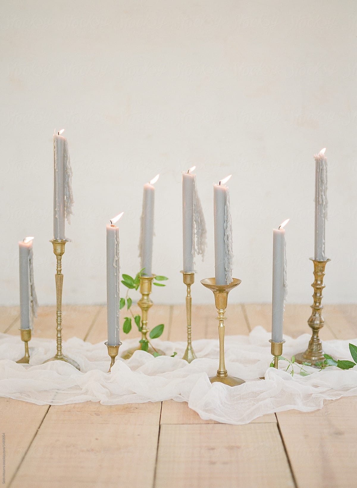 Grey candles