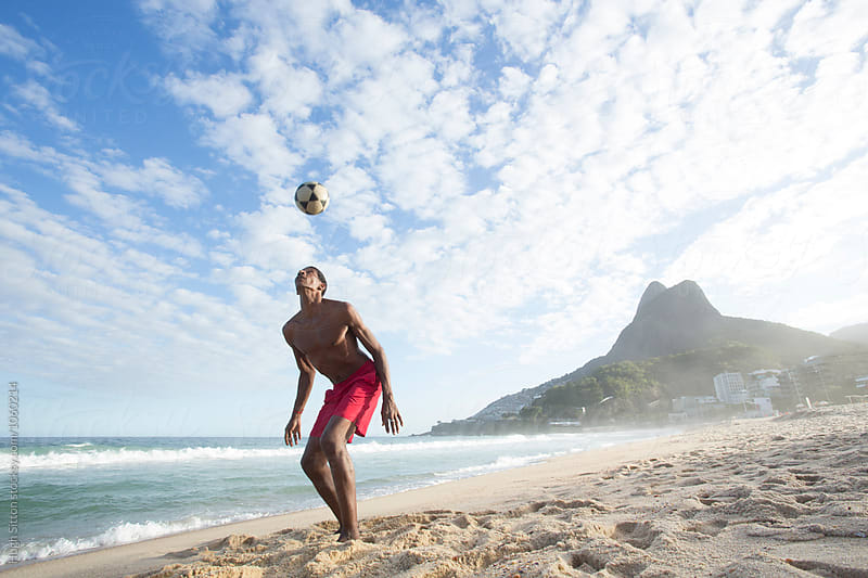 Brazilian man on Ipanema beach. Rio. Brazil.