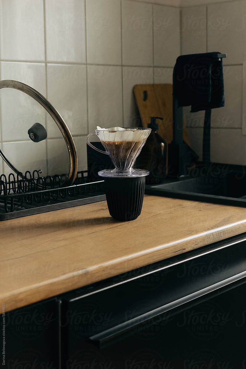 Morning Serenity: Filter Coffee in a Minimalistic Kitchen