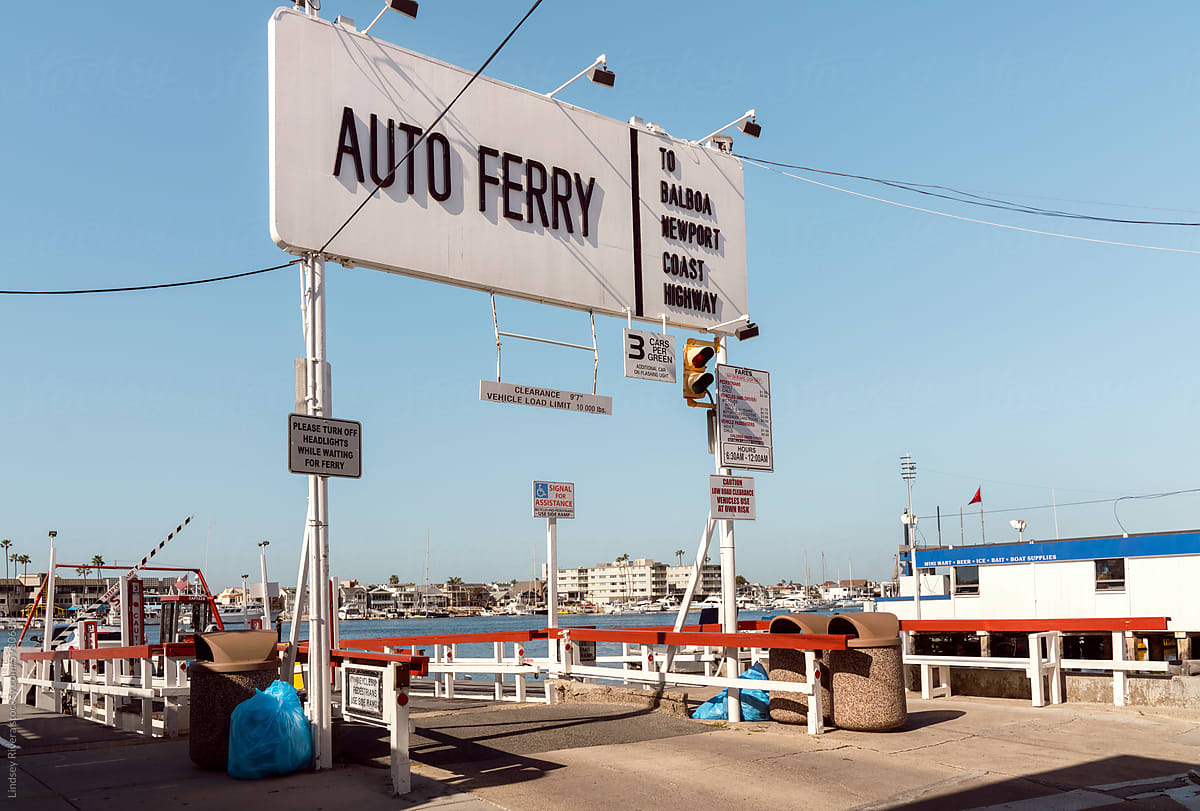Balboa Island Auto Ferry Sign
