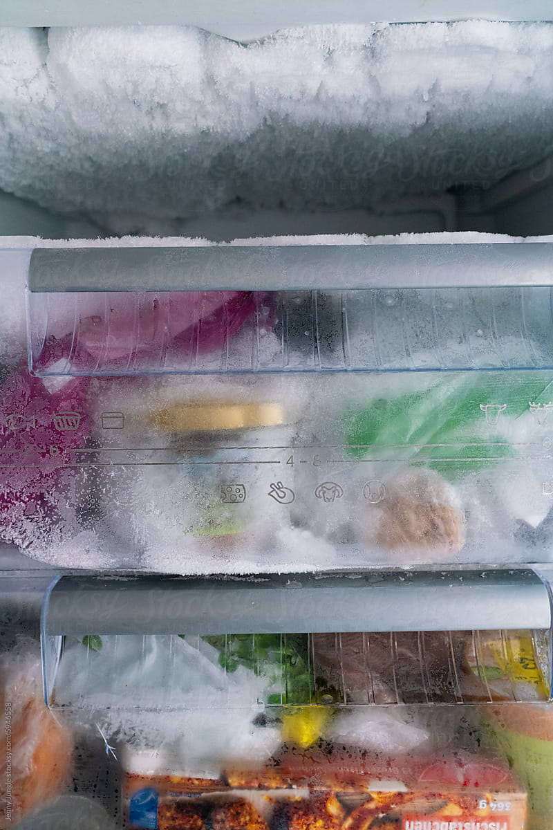 Freezer with frostbite