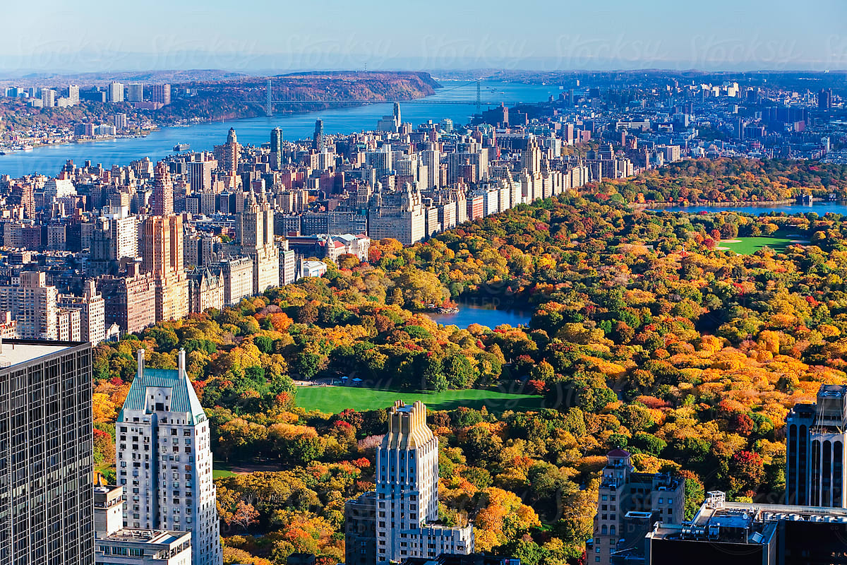 View Over Central Park And The Upper West Side Skyline, Manhattan, New