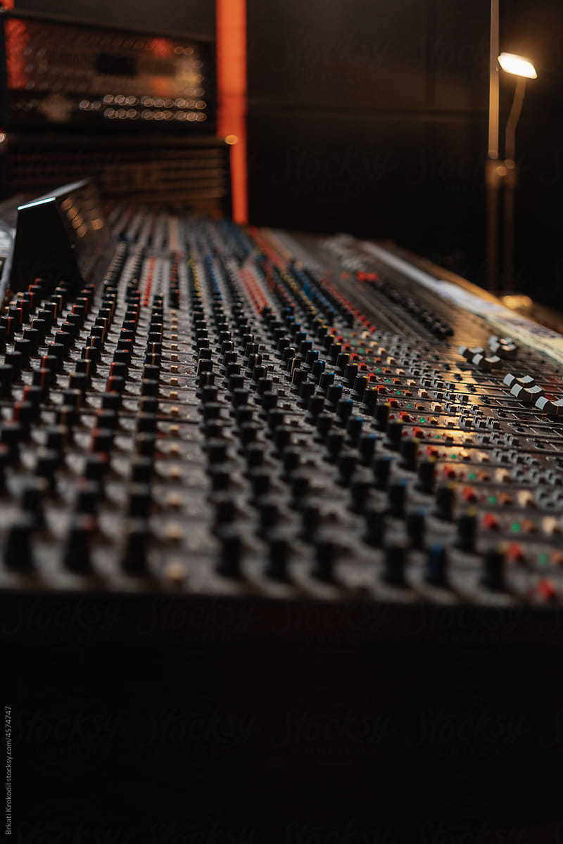 Professional Music Production Equipment Close Up