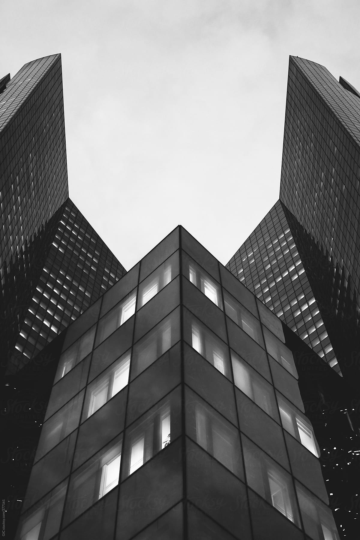 Modern building in Black and White