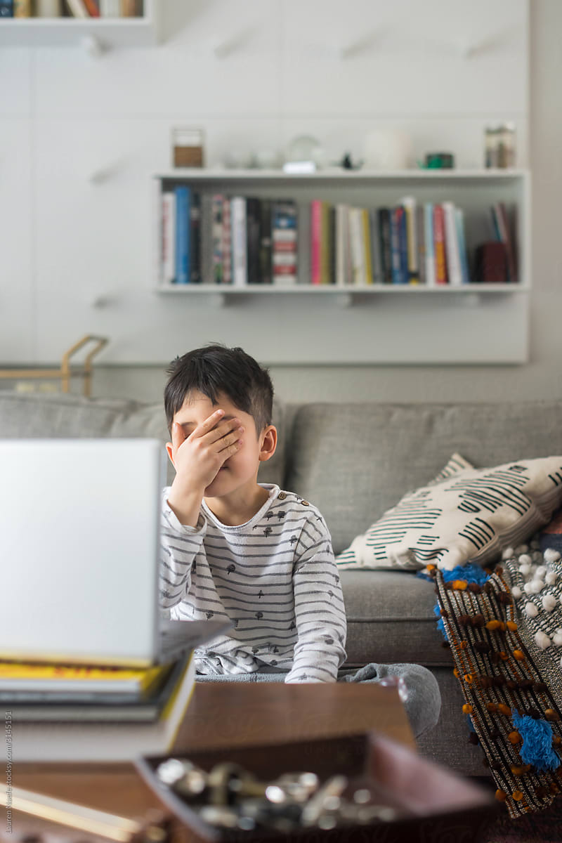 Child with screen fatigue