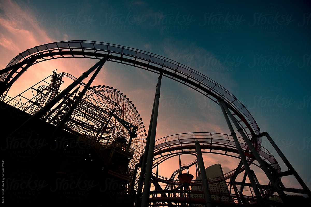 Roller coaster silhouette