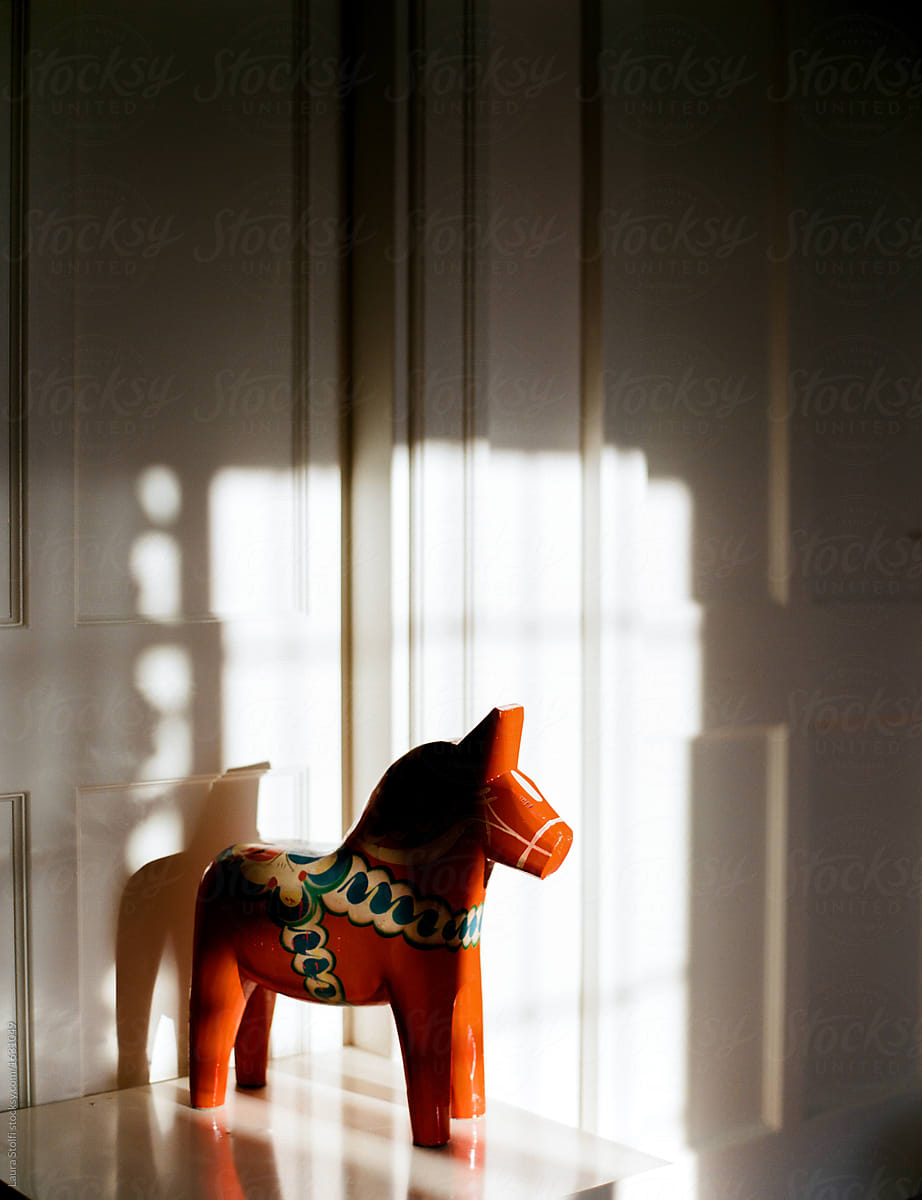 Traditional swedish wooden horse