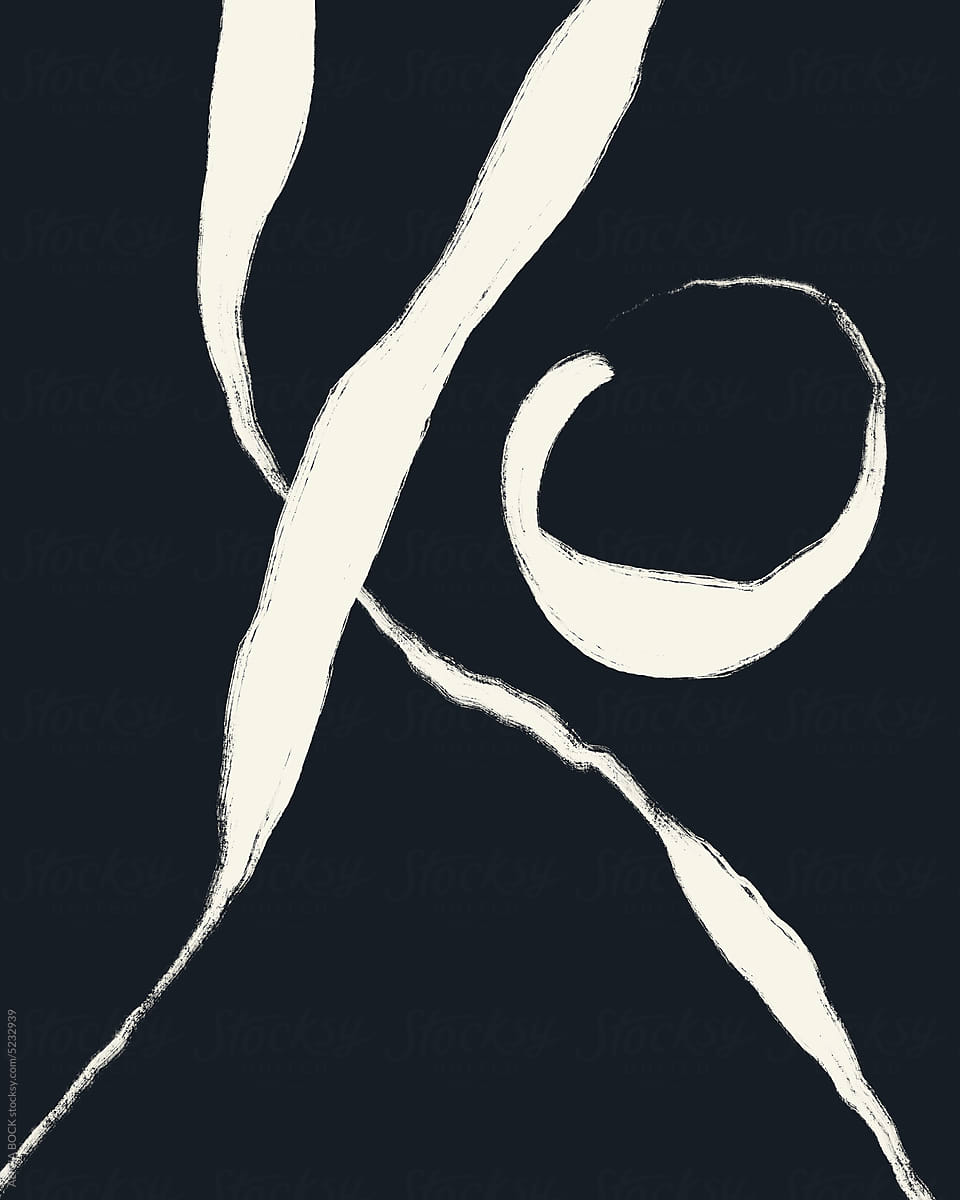 Minimal Abstract Line Drawing Of An X And O