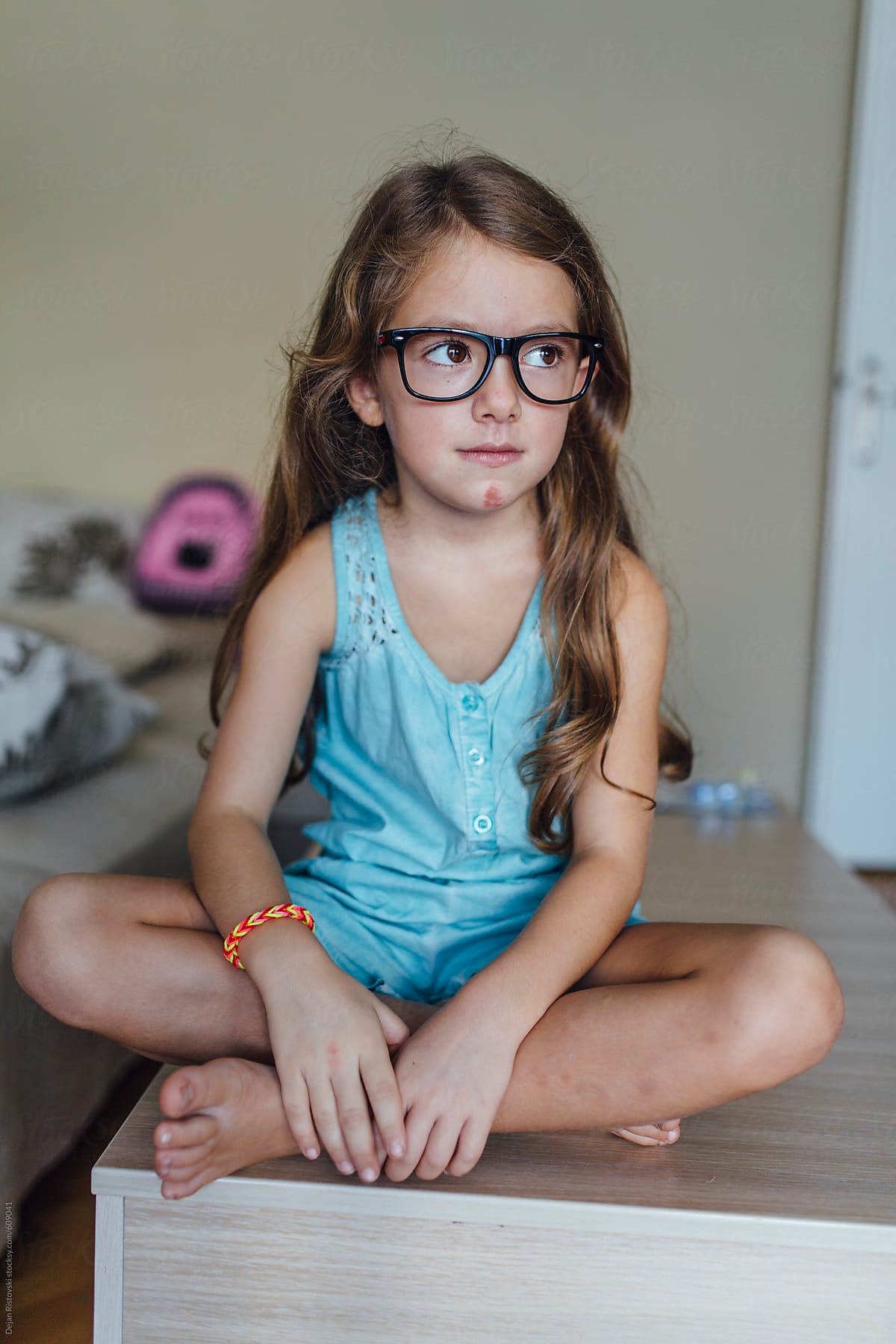little girl glasses Stocksy