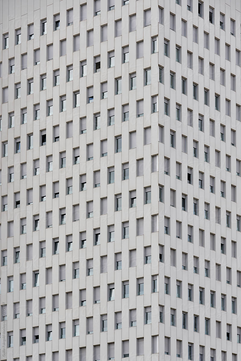 Minimalist facade of building