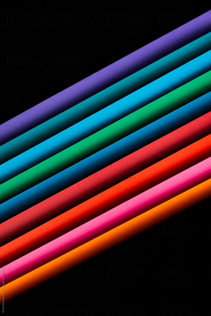 Colorful rainbow strips paper material design