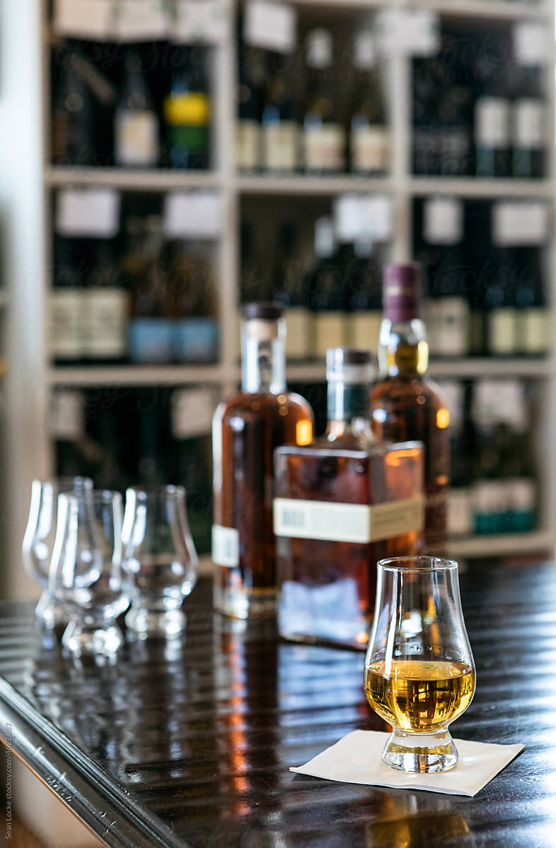 A Bourbon Sample In A Glencairn Glass