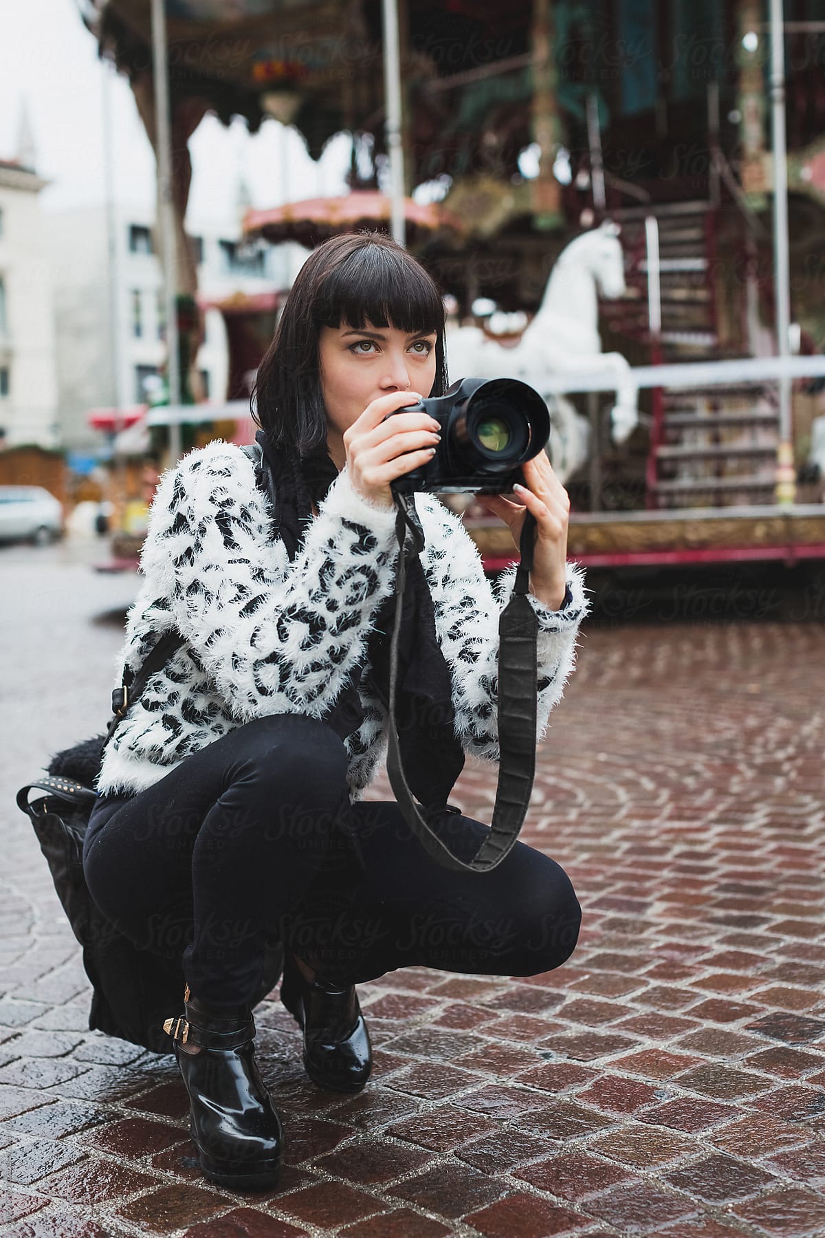 Female Photographer Taking Pictures Outdoor By Stocksy Contributor Mauro Grigollo Stocksy