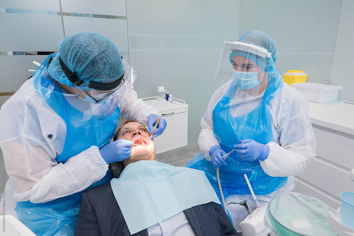 Dental Intervention With Safety Clothes