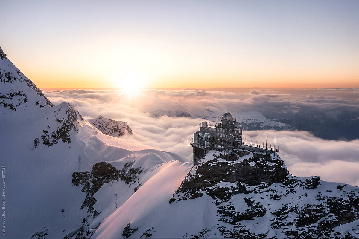 The Jungfraujoch Observatory in the alps.