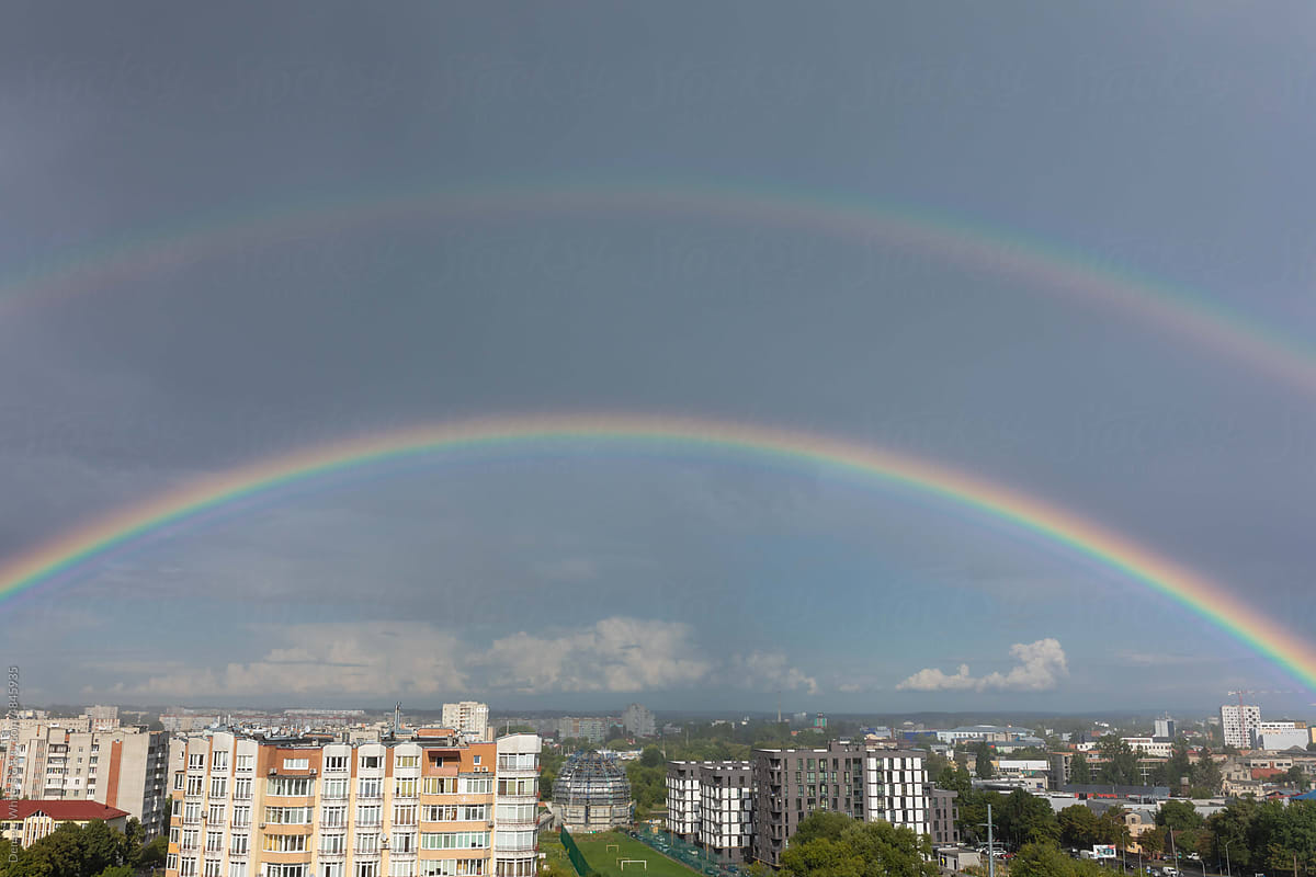 double rainbow panorama