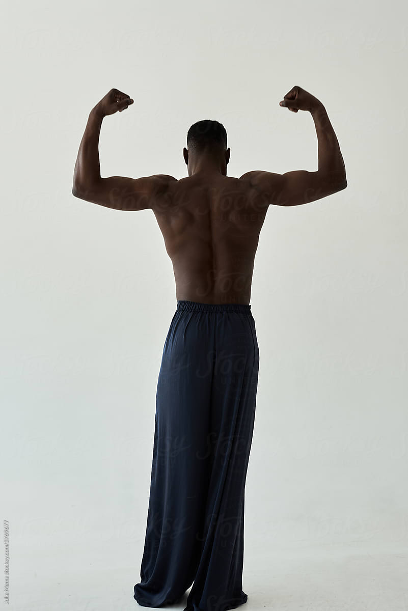 An african man\'s muscle body back