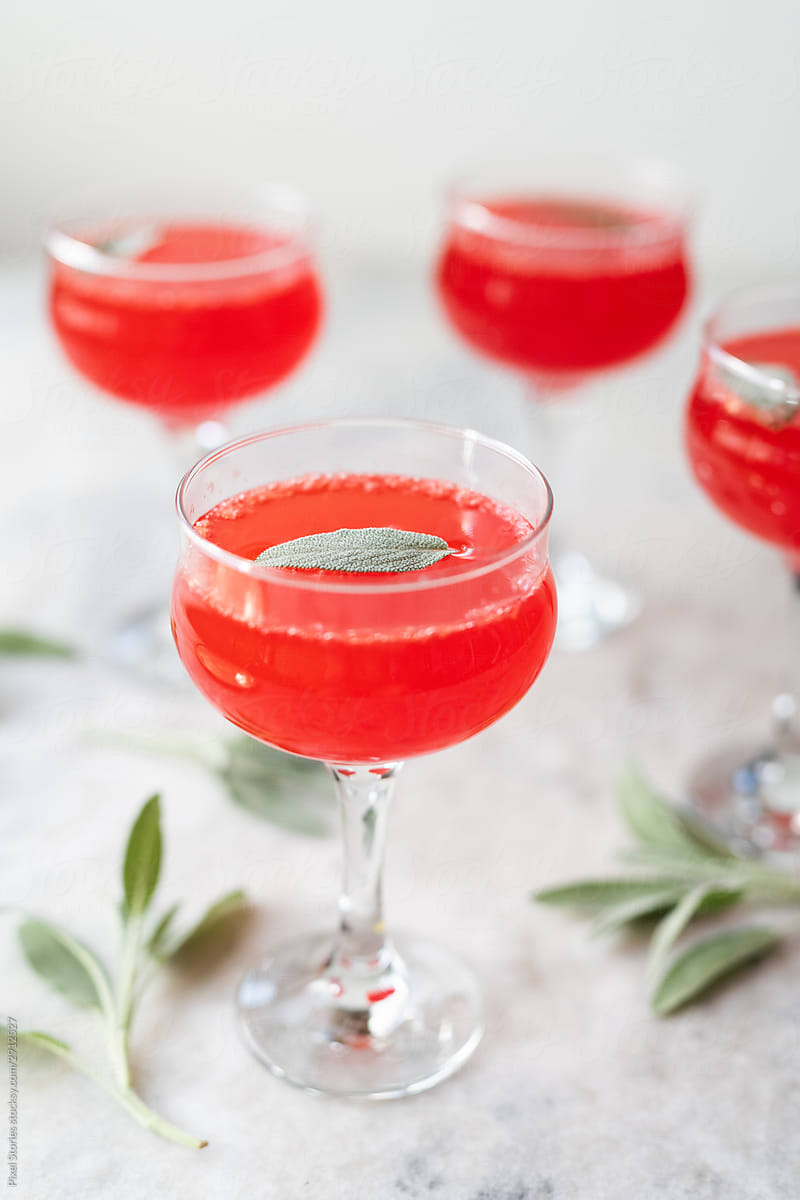 Red raspberry Poinsettia mimosa raspberry and champagne cocktail