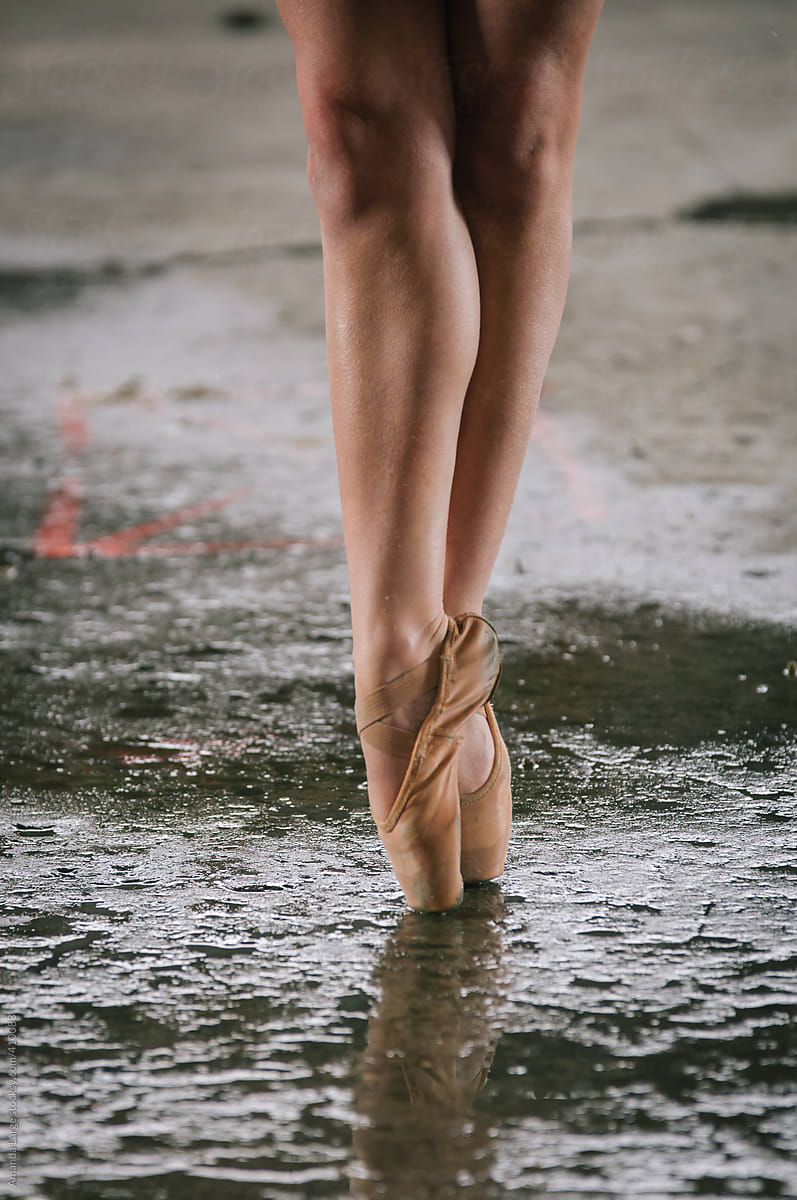 Detail Of Ballet Dancer S Feet In An Urban Warehouse Setting By Stocksy Contributor Amanda