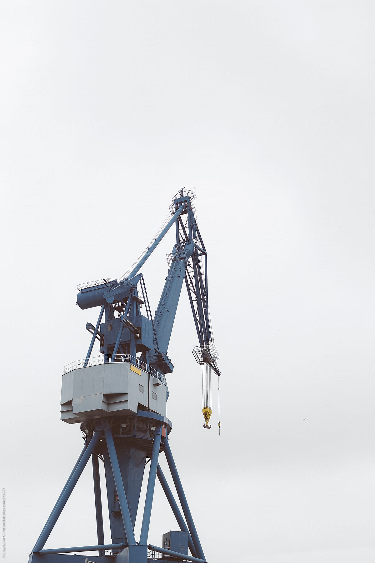 Heavy duty crane at shipyard