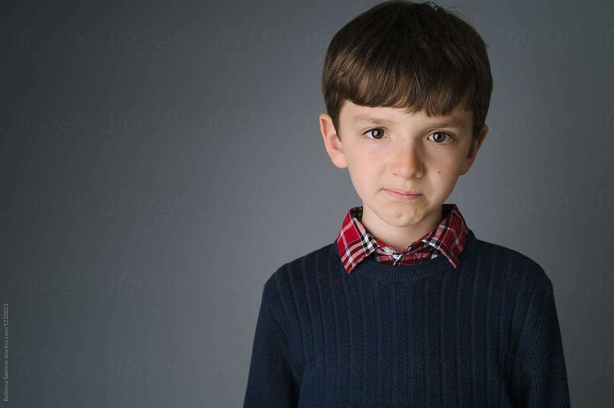 Portrait of a smartly dressed tween boy with natural expressions