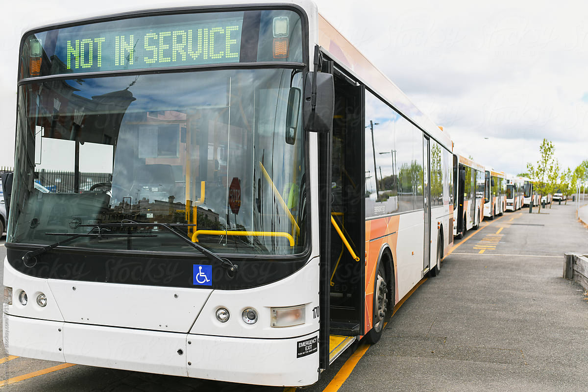 Public Transport buses in Australia regional town