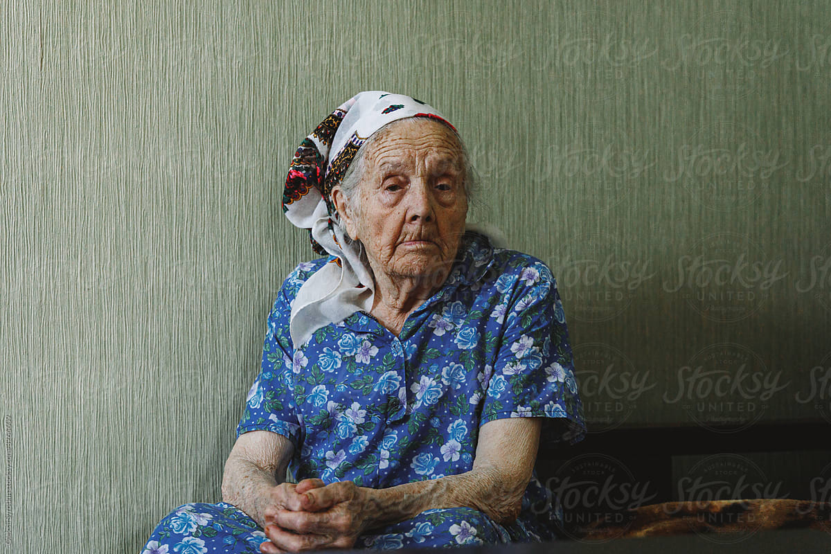 Lonely elder woman