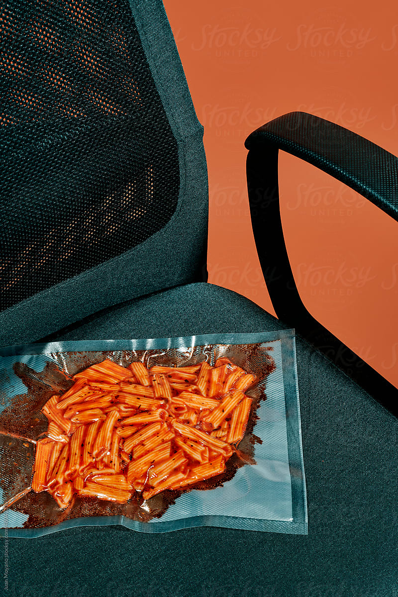 vacuum-packed bag of pasta