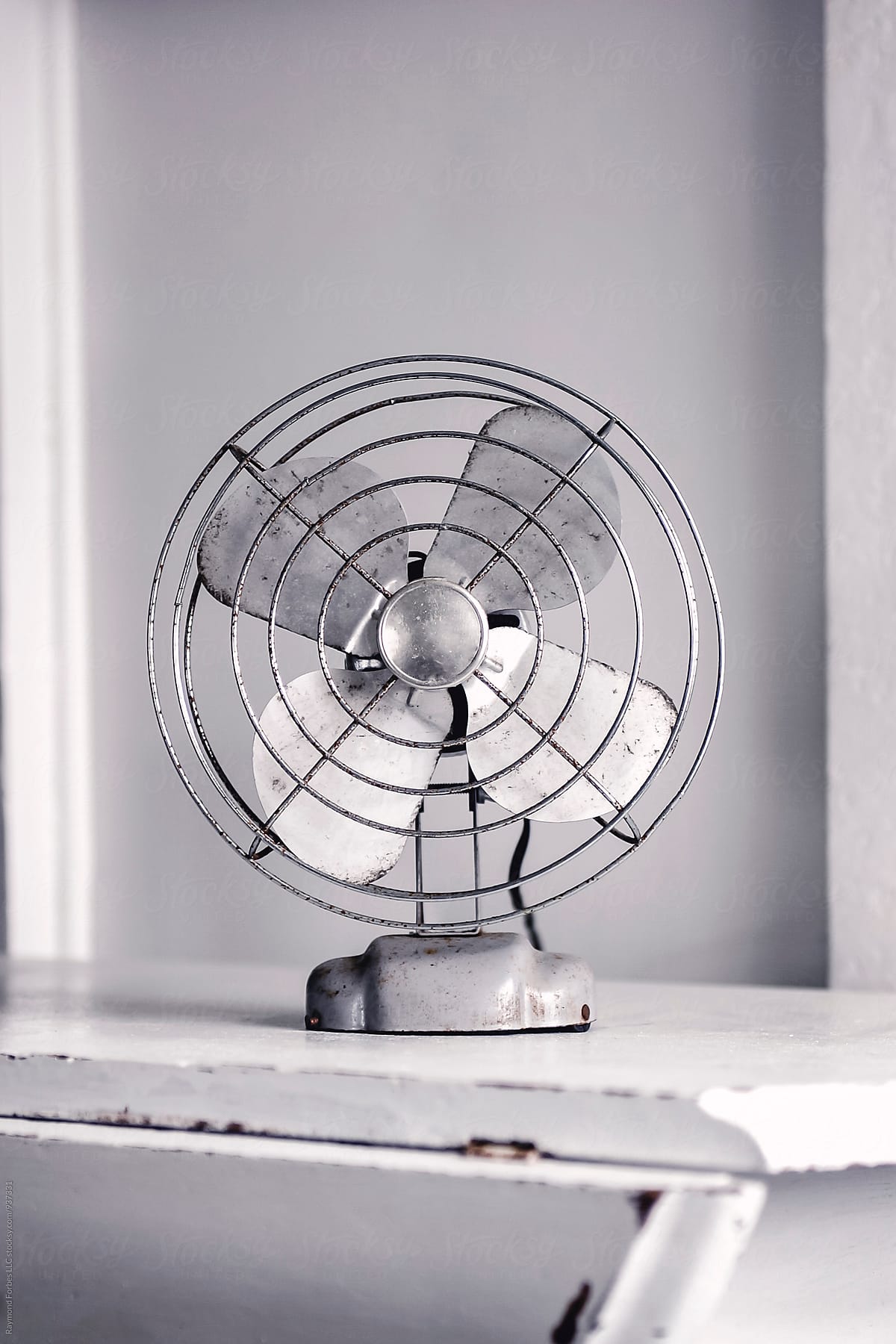 Antique Fan in Bedroom at Summer Cottage