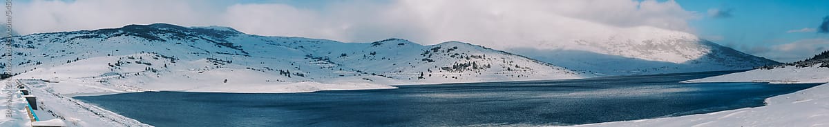 Beautiful Dam Lake Panorama