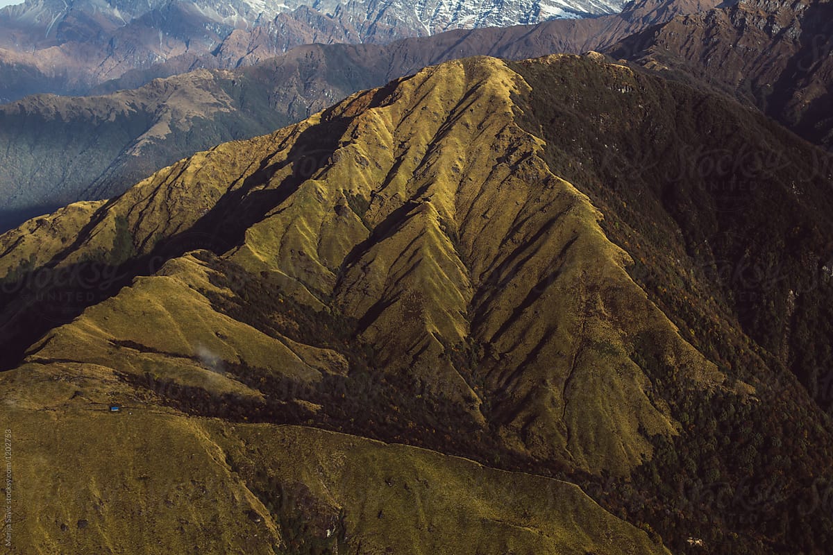 Aerial View of Annapurna Himalayan Mountain Range, Nepal