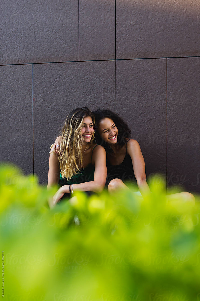 Smiling Girls Having Fun Together By Stocksy Contributor Michela