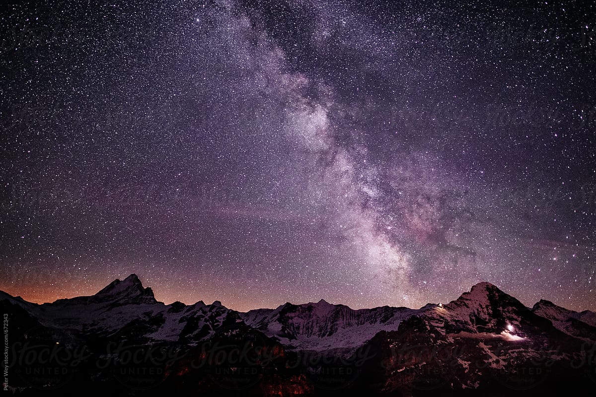 Night sky above Grindelwald